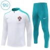 Portugal Sweat d'Entraînement Quarter-Zip 2024-25 Blanche Pour Enfant